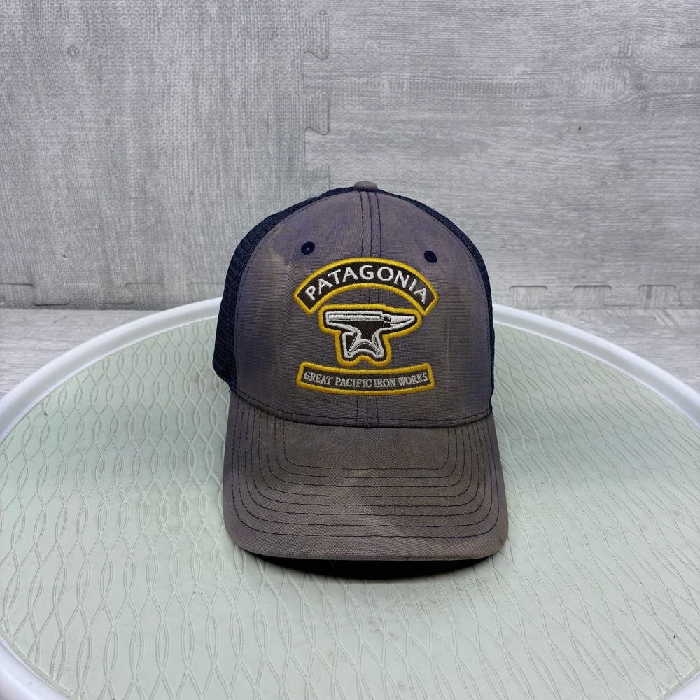 Patagonia Trucker Hat Mens Gray Cotton Mesh Great Pacific Iron Works